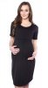 MijaCulture  2 in1 Maternity Pregnancy and Nursing Dress Lora 7132 Black